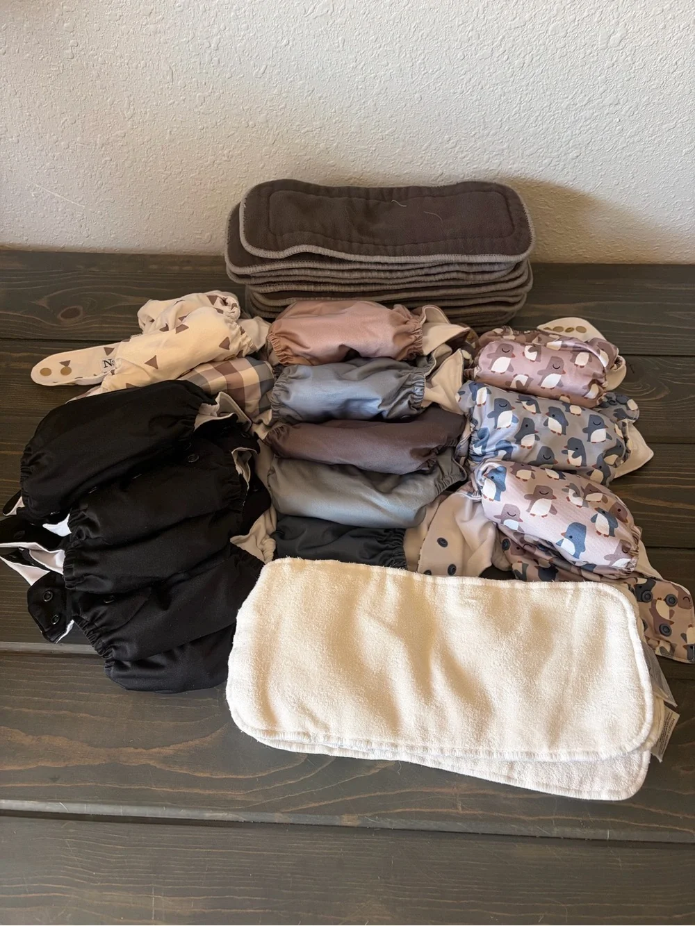 Nora’s Nusery Reusable Cloth diaper set - Neutral Mix-16 total